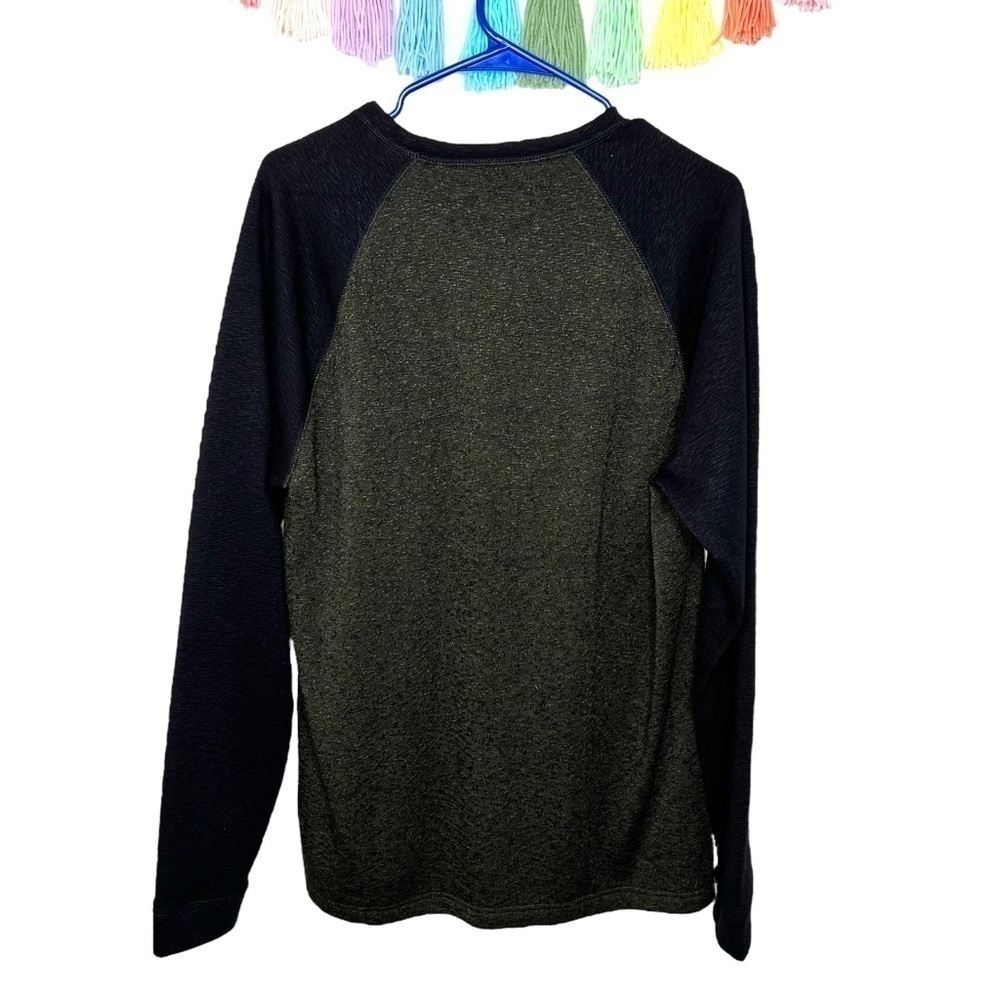 Levi’s Men’s Henley Cozy Crewneck Hunter Green Charcoal Gray Sweatshirt Medium - Picture 4 of 14